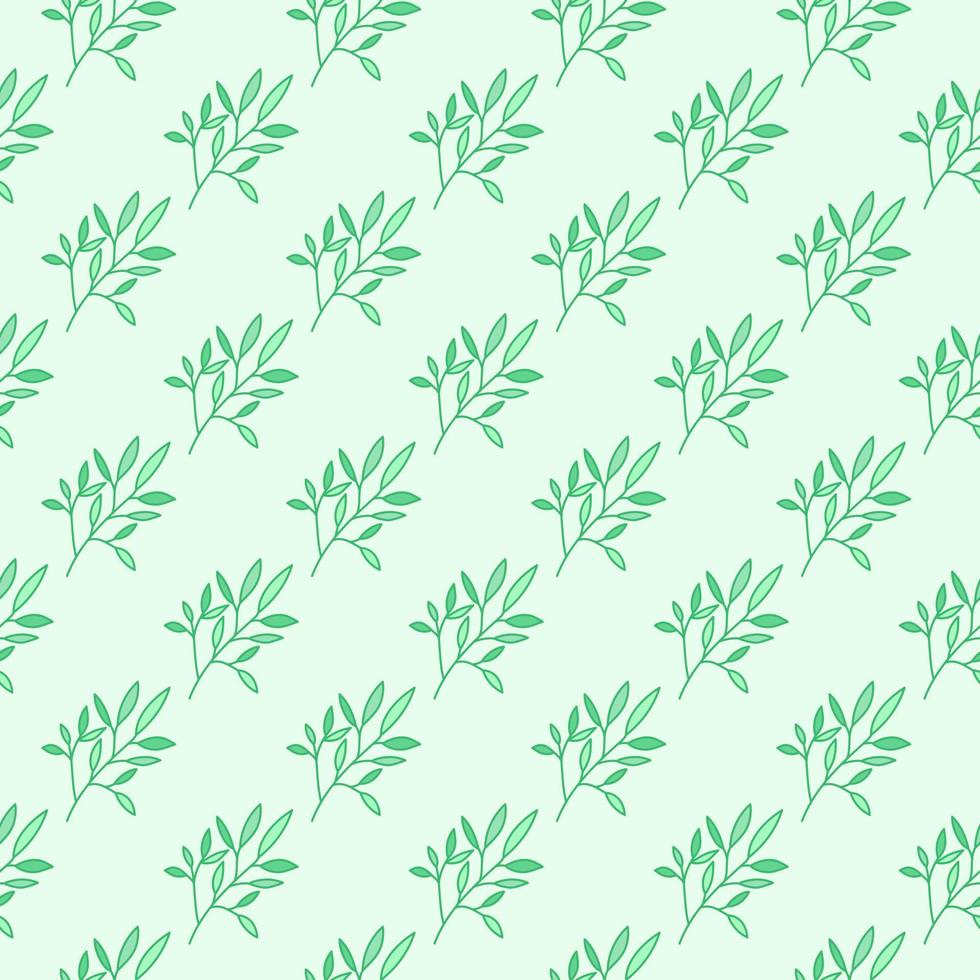 Simple outline leaves seamless pattern. Modern leaf wallpaper. vector