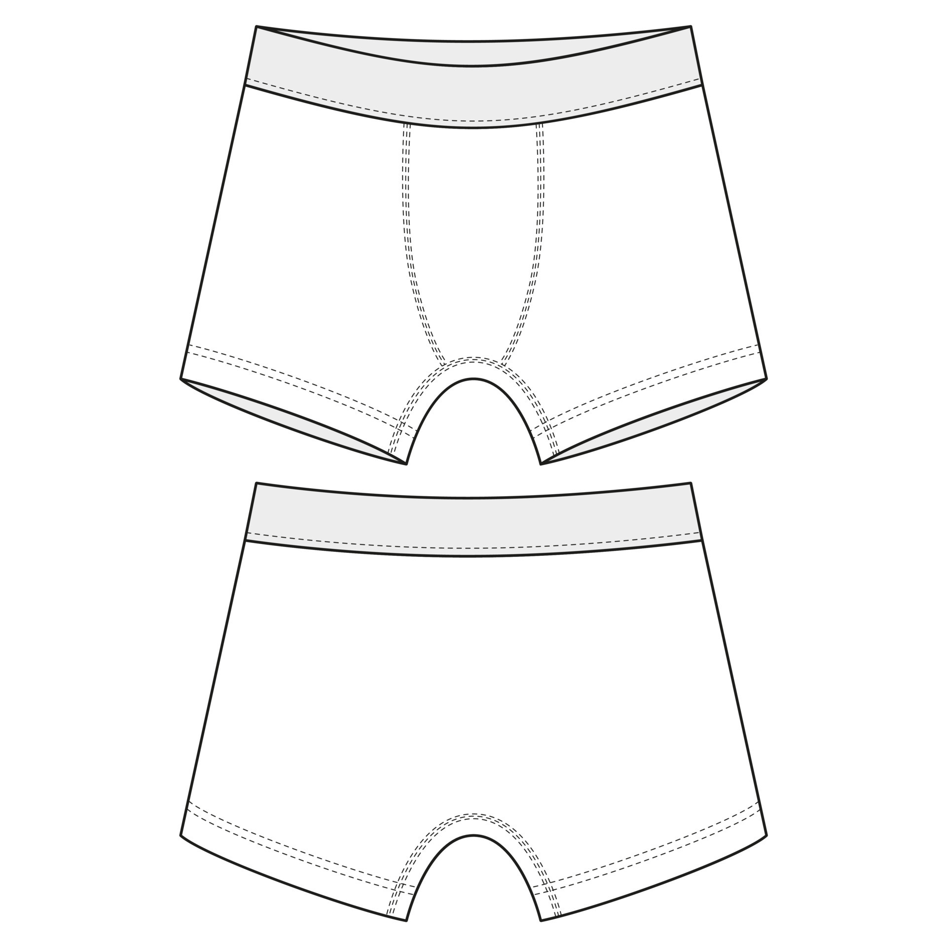 Technical sketch children's boxer shorts underwear Men underpants