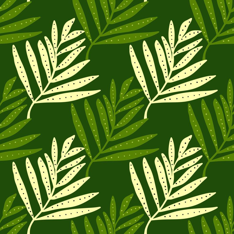Creative tropical palm leaves seamless pattern. Jungle leaf wallpaper. Botanical floral background. Exotic plant backdrop. vector