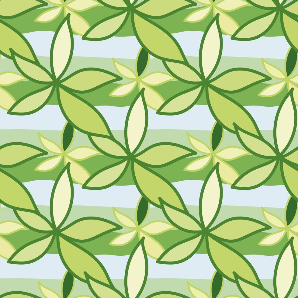 Simple foliage seamless pattern. Doodle leaves wallpaper. Botanical elements background. vector