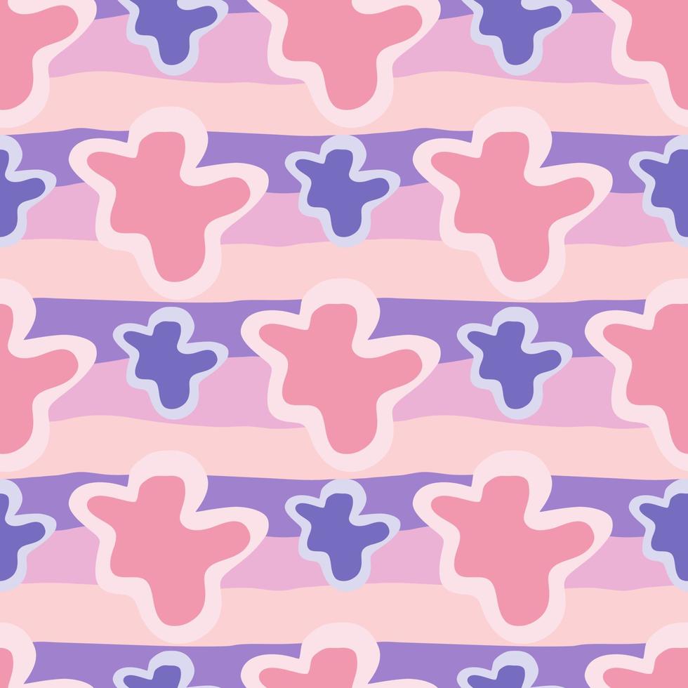 Abstract contemporary primitive figures seamless pattern. Fun doodle