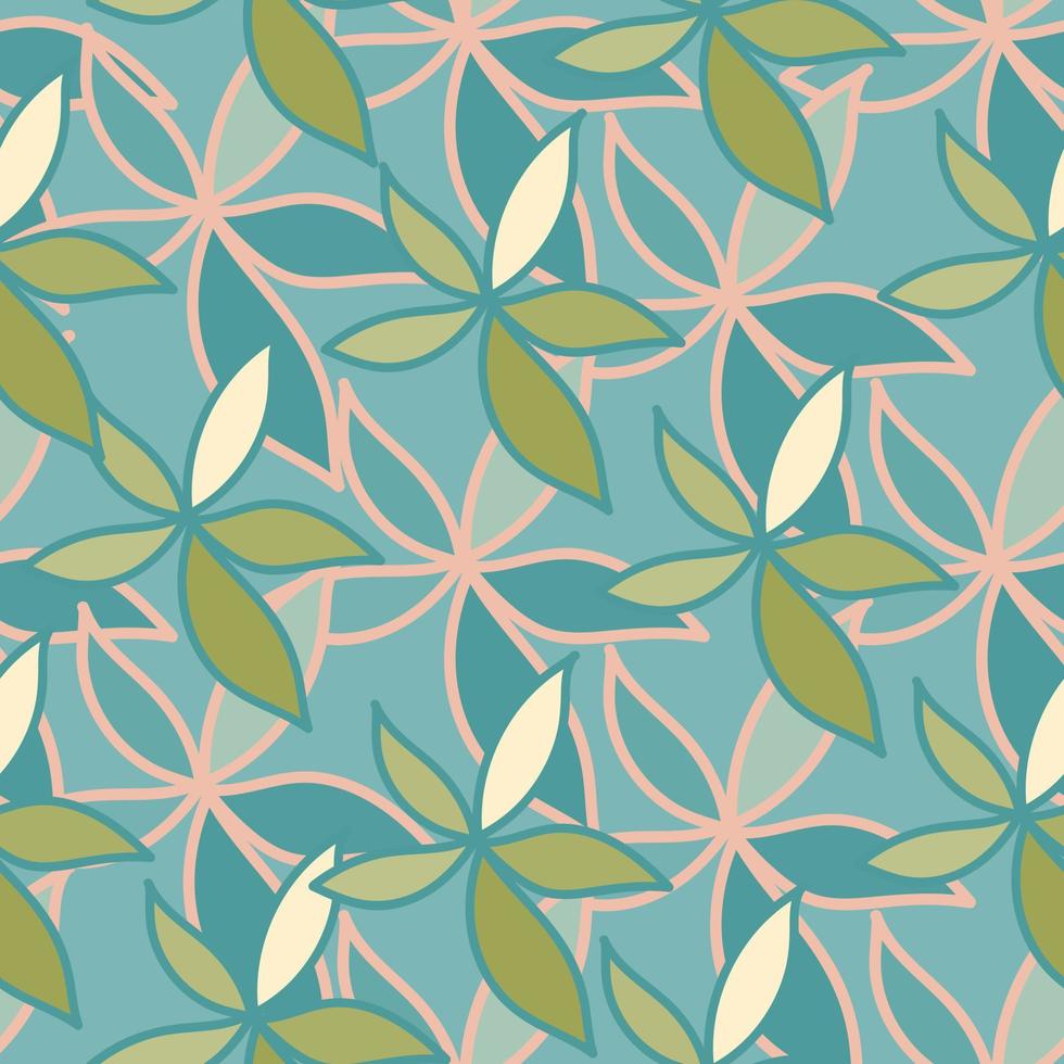 Simple foliage seamless pattern. Doodle leaves wallpaper. Botanical ...