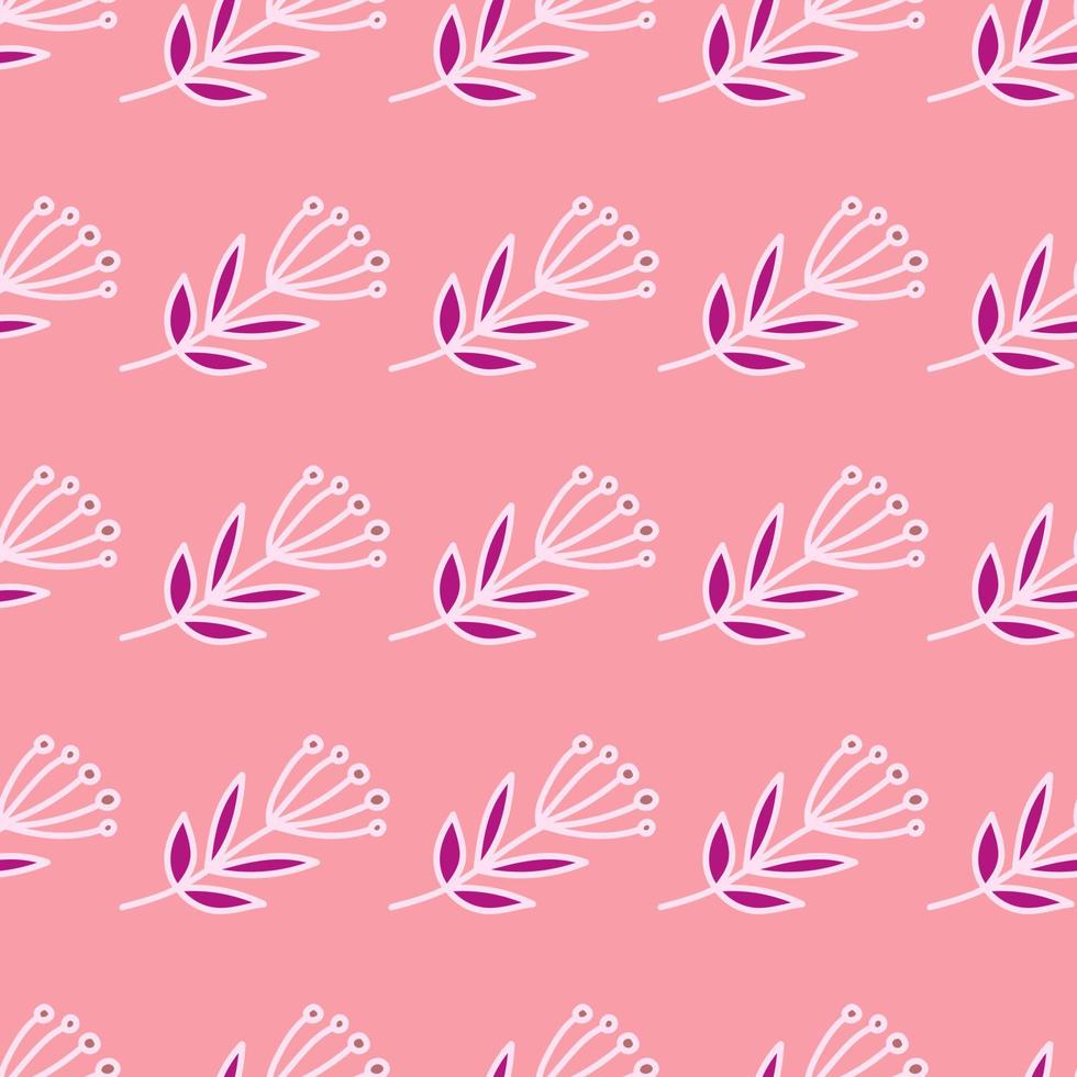 patrón sin costuras de bayas de bosque simple. papel tapiz floral lindo dibujado a mano. vector