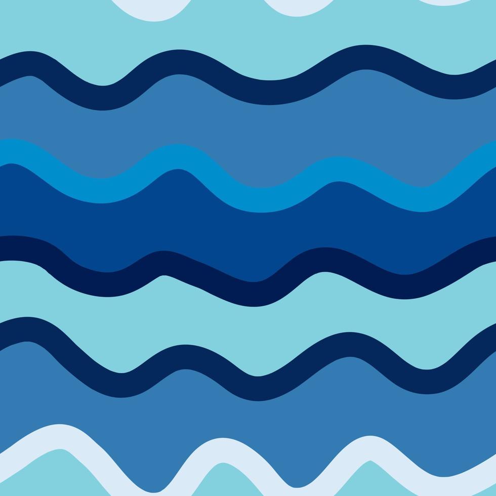 Hand drawn stripes seamless pattern. Funny waves background. Abstract wavy line endless wallpaper. vector