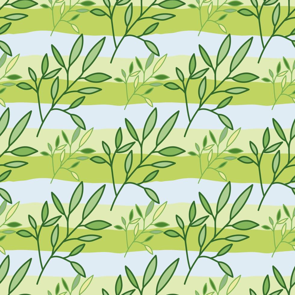 Simple outline leaves seamless pattern. Modern leaf wallpaper. vector