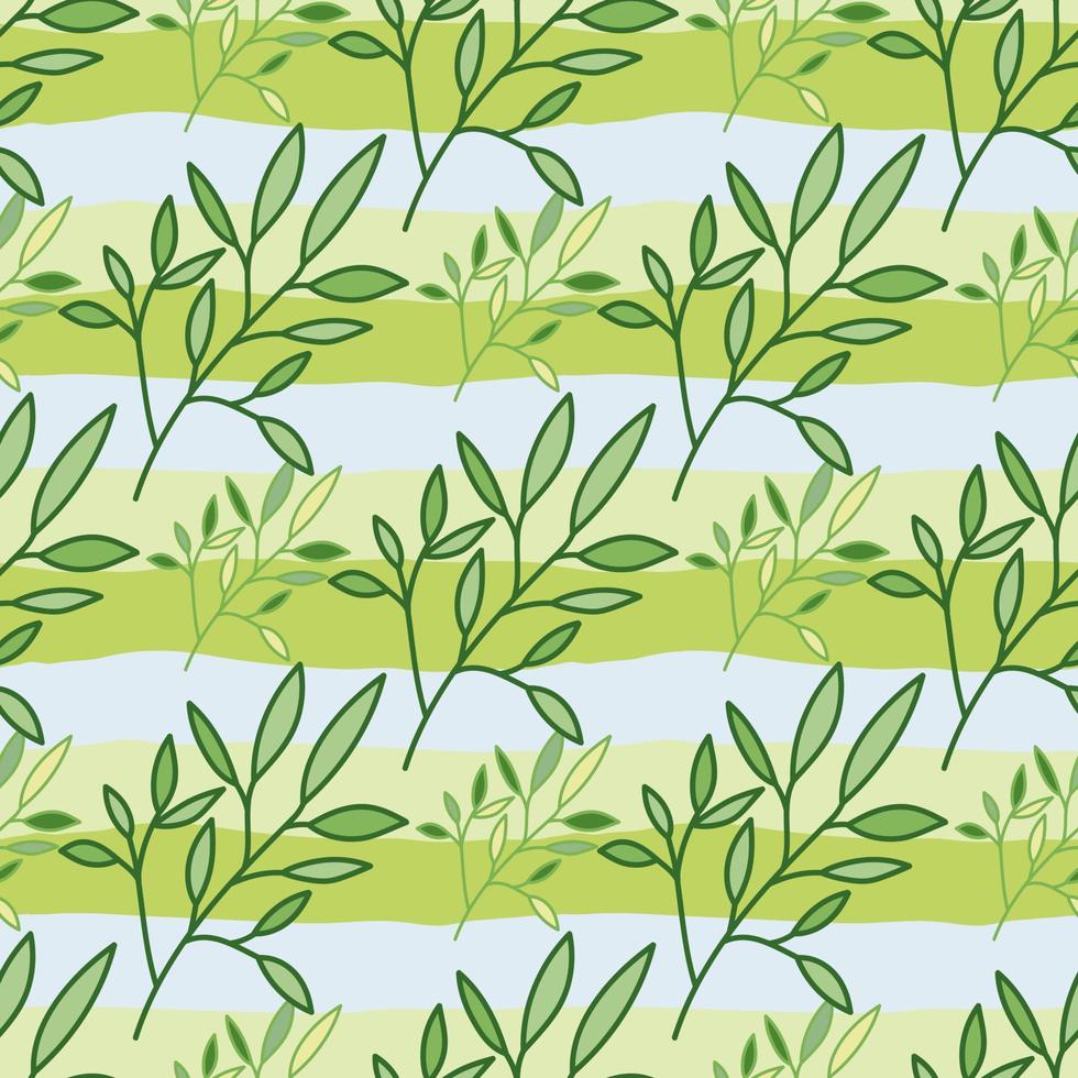 Simple outline leaves seamless pattern. Modern leaf wallpaper. vector