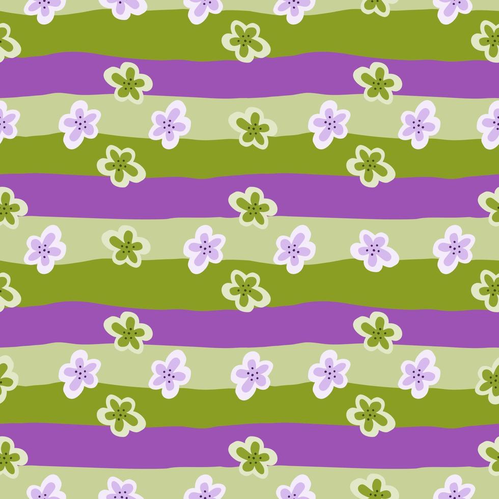 Creative decorative flowers seamless pattern. Simple stylized flower buds wallpaper. vector