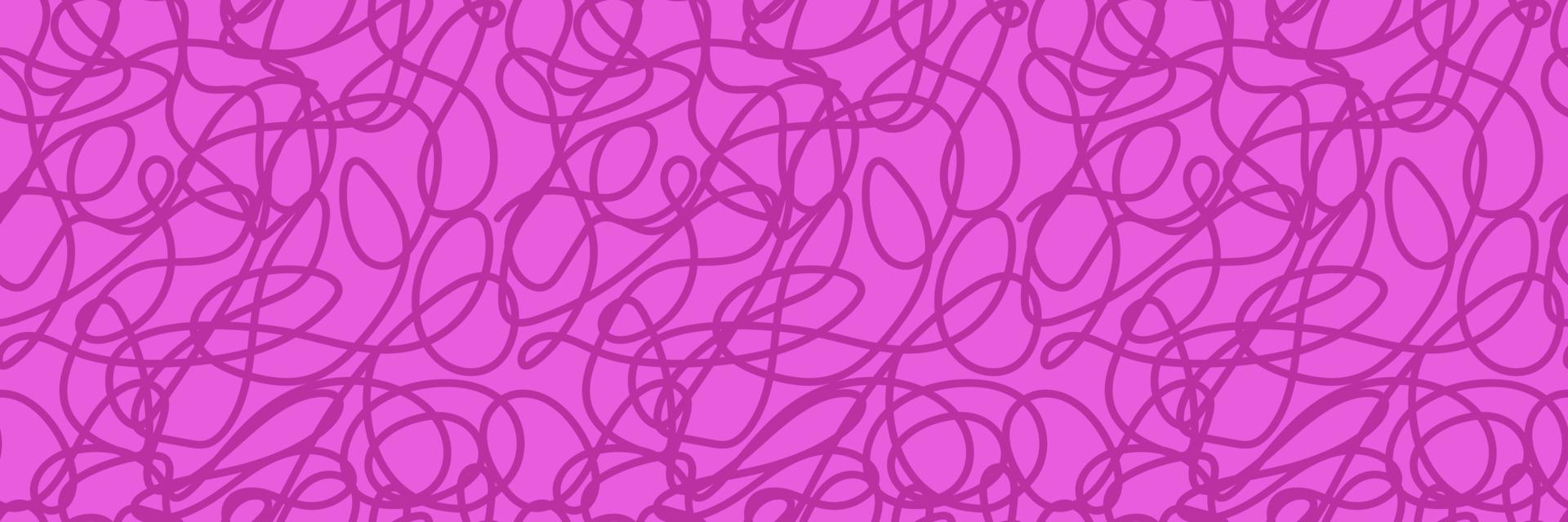 fondo de pantalla de una línea. dibujado a mano líneas onduladas de patrones sin fisuras vector