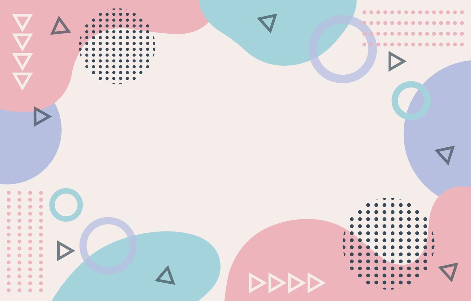 Abstract Pastel Background with Memphis Style vector