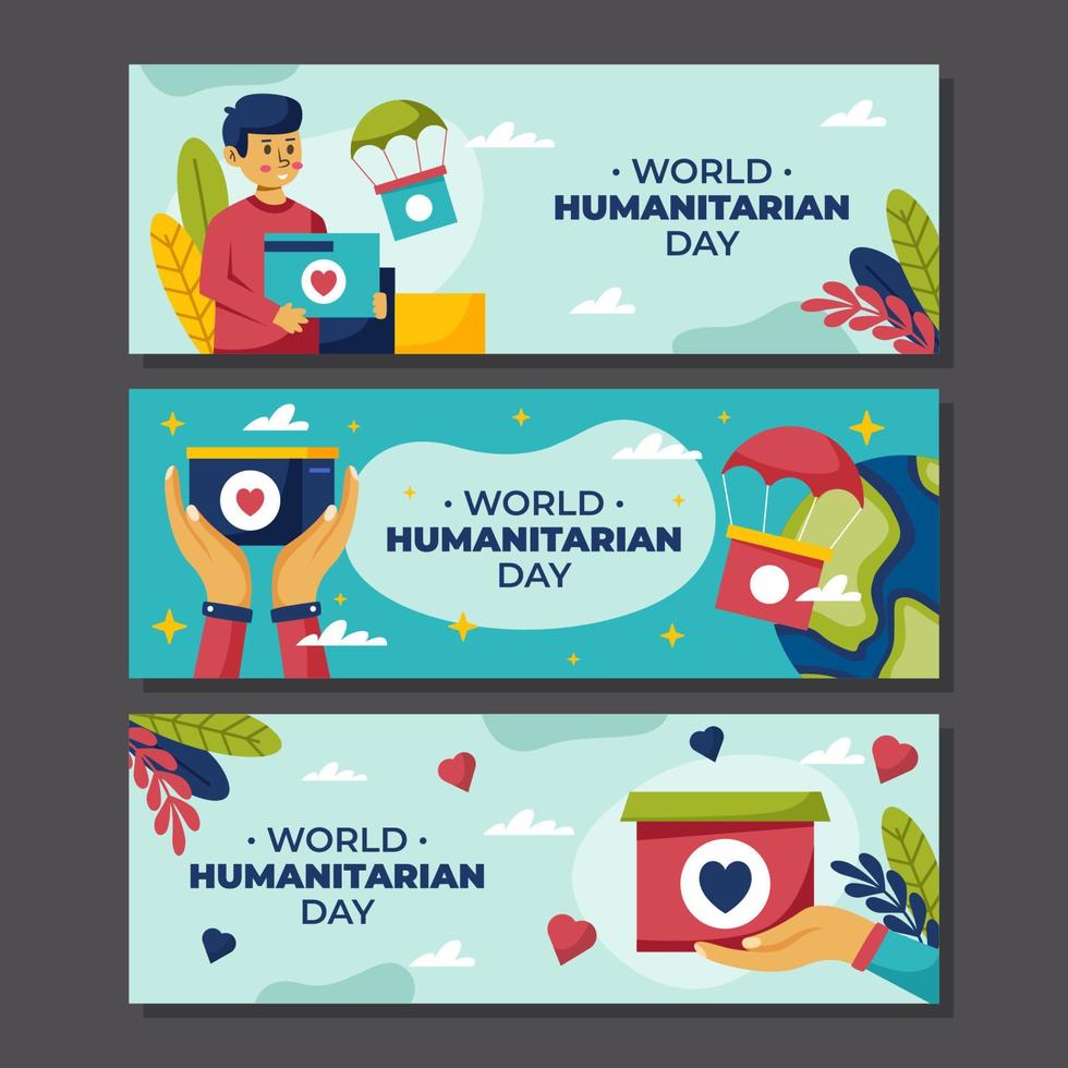 World Humanitarian Banner vector