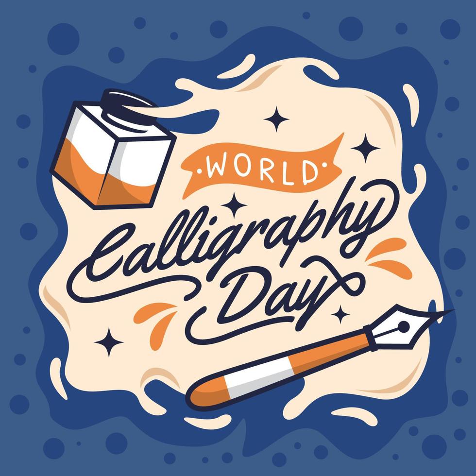 World Calligraphy Day Concept 8443846 Vector Art at Vecteezy