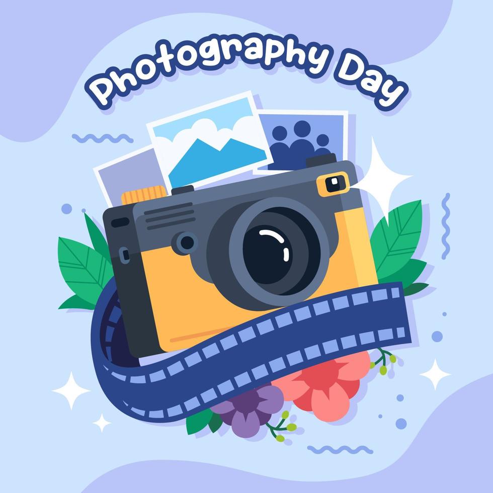 Photography Day Concept Art vector