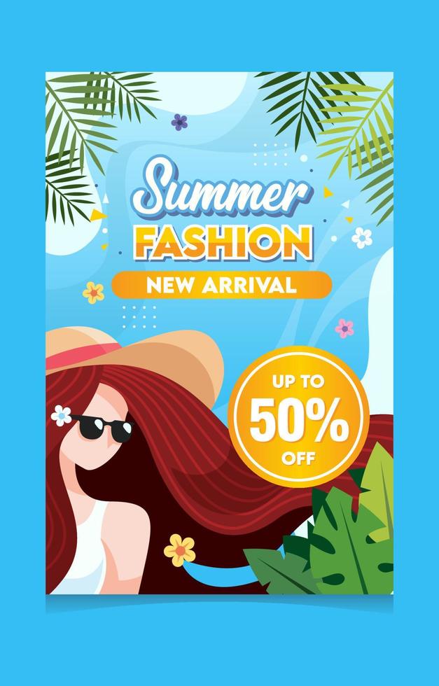 Summer Fashion New Arrival Poster Concept vector