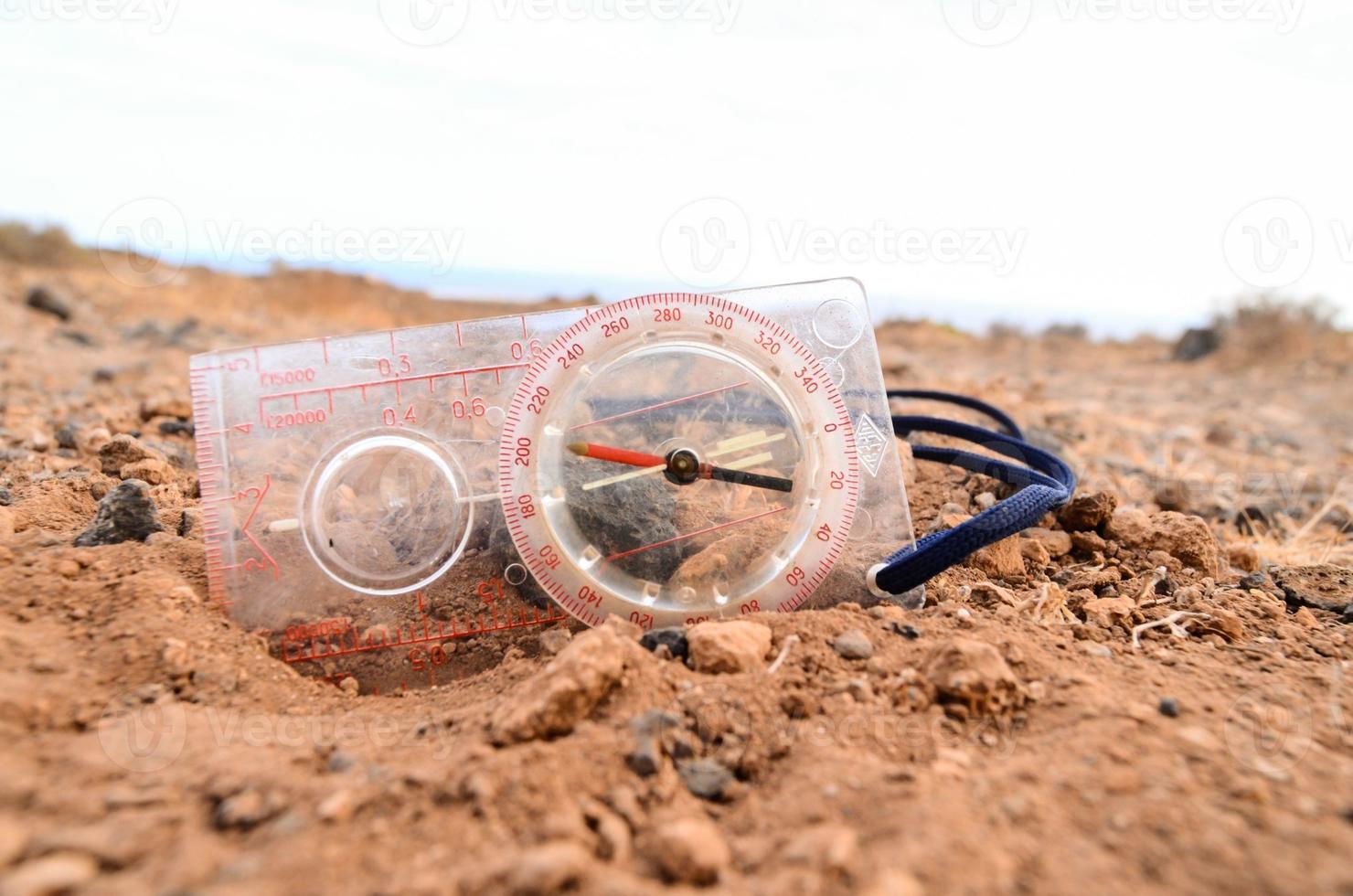 Orientation Concept Metal Compass photo