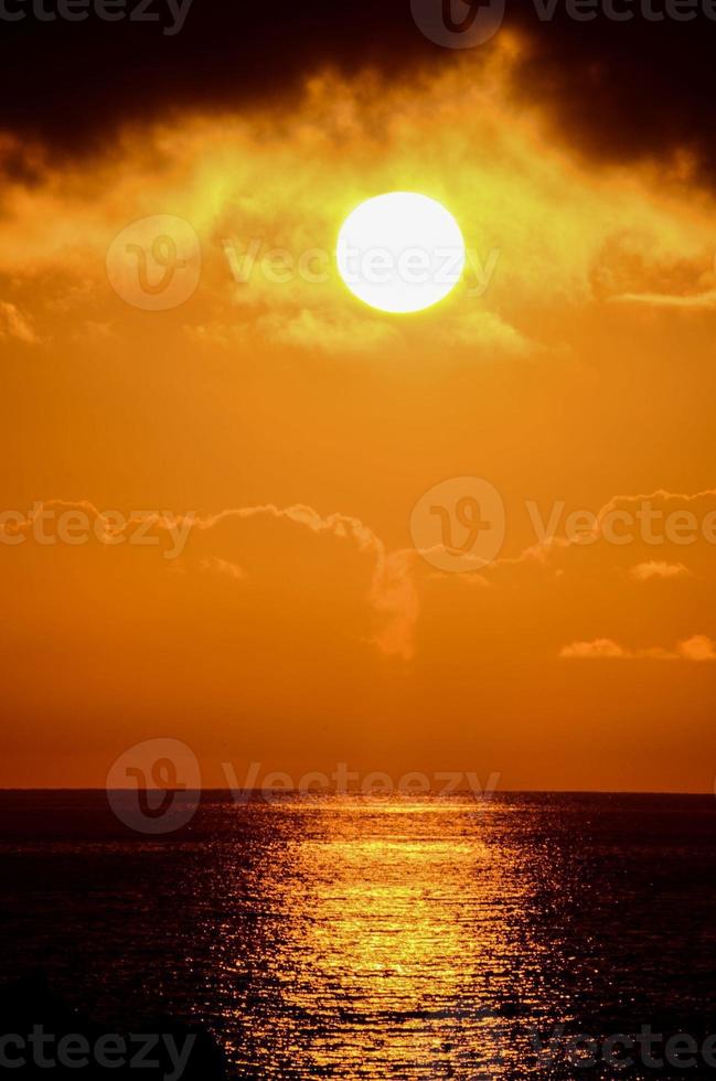 Orange sunset view photo