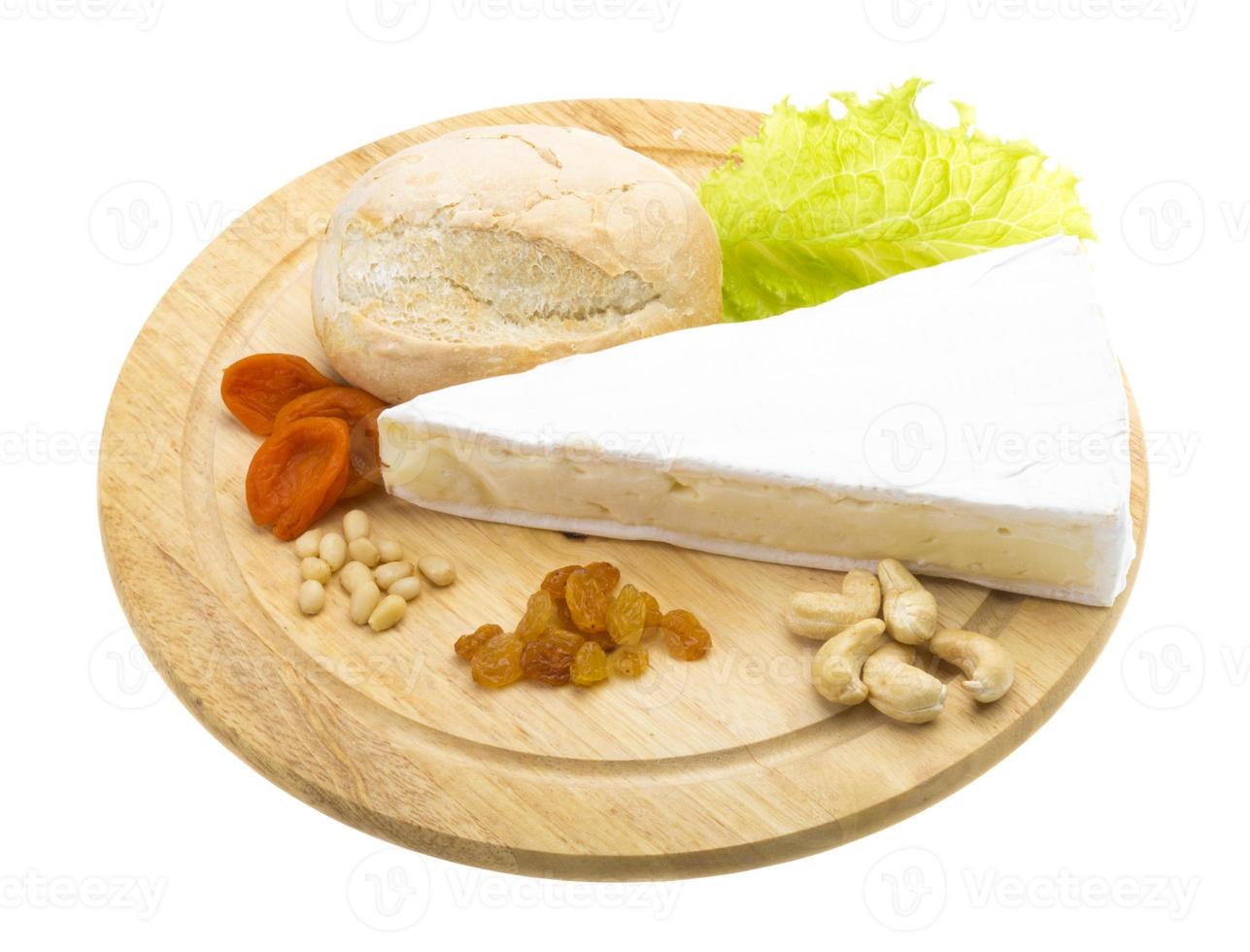 piece of Brie cheese photo