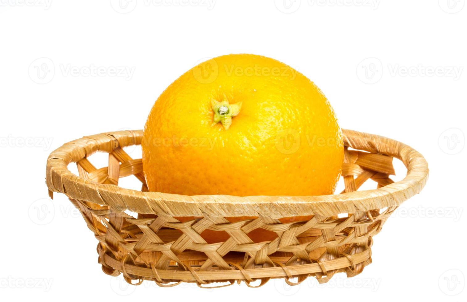 heap of oranges in the dish on white background photo