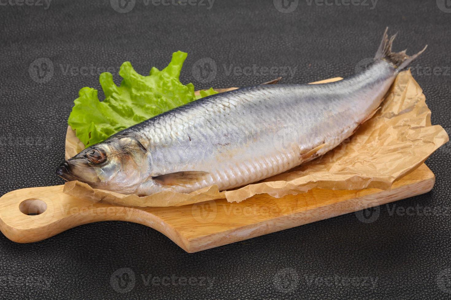Salted herring fish photo