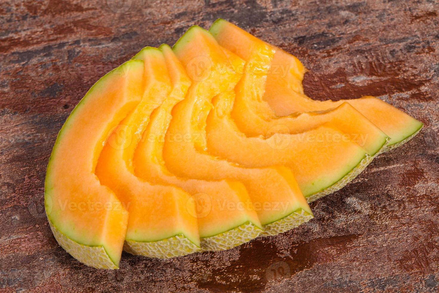 Sliced tasty sweet sliced melon photo