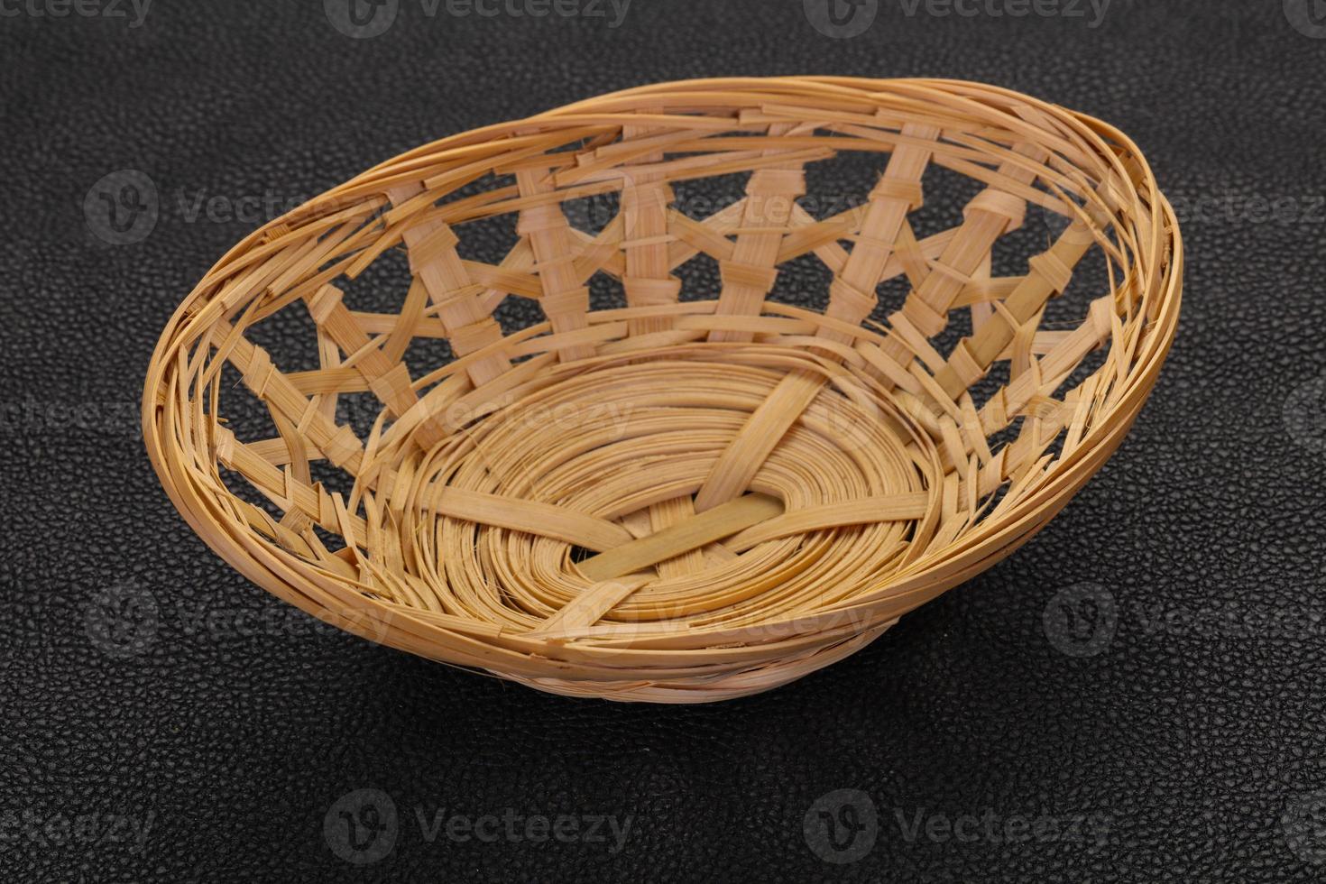 Empty wicker bowl photo