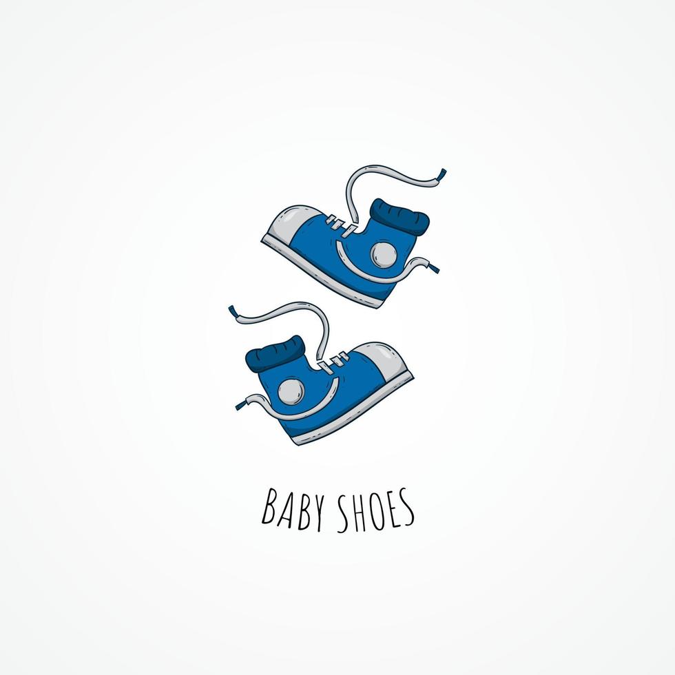 logotipo de zapatos de bebé vector