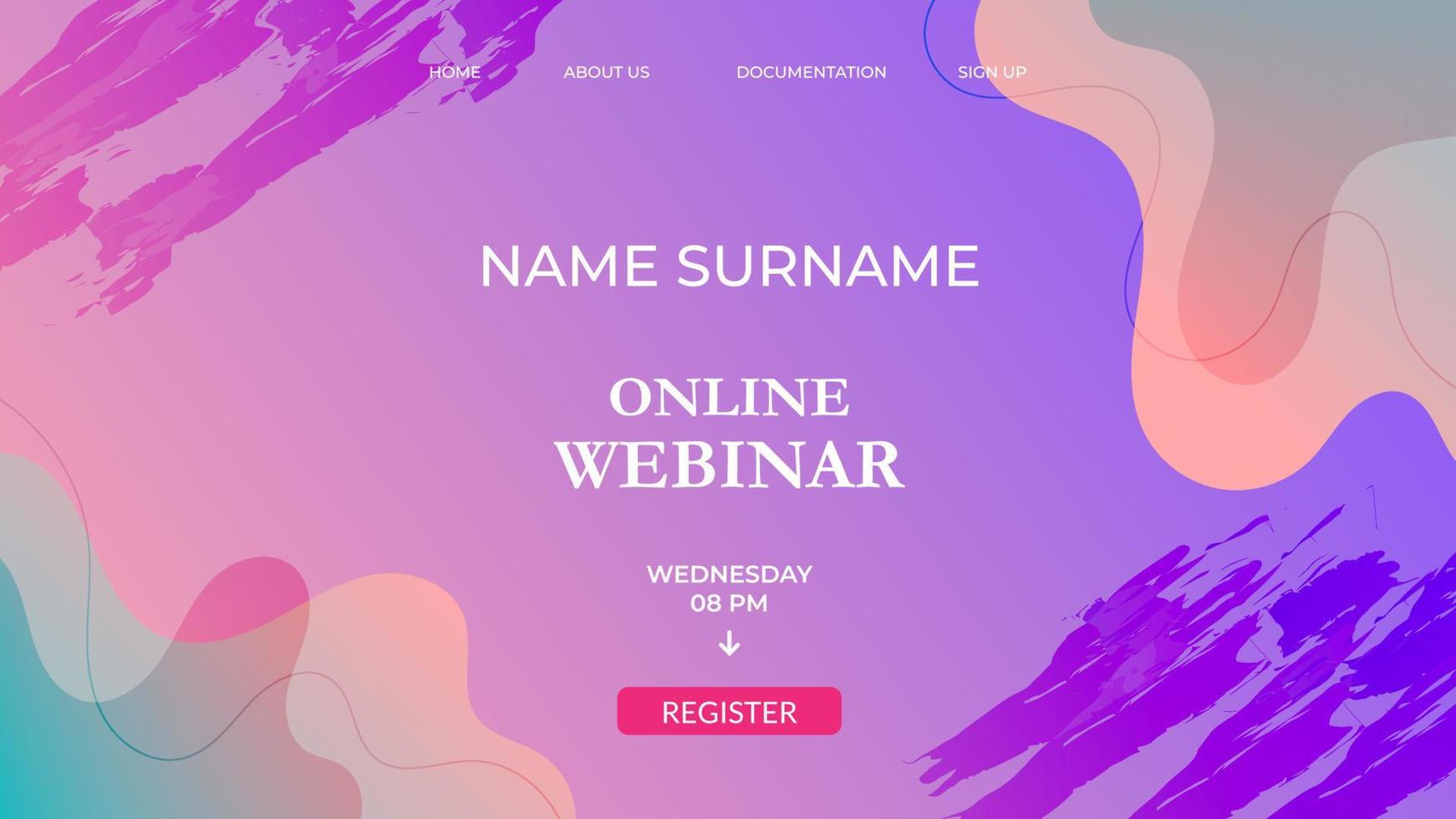 webinar banner template for online meeting vector