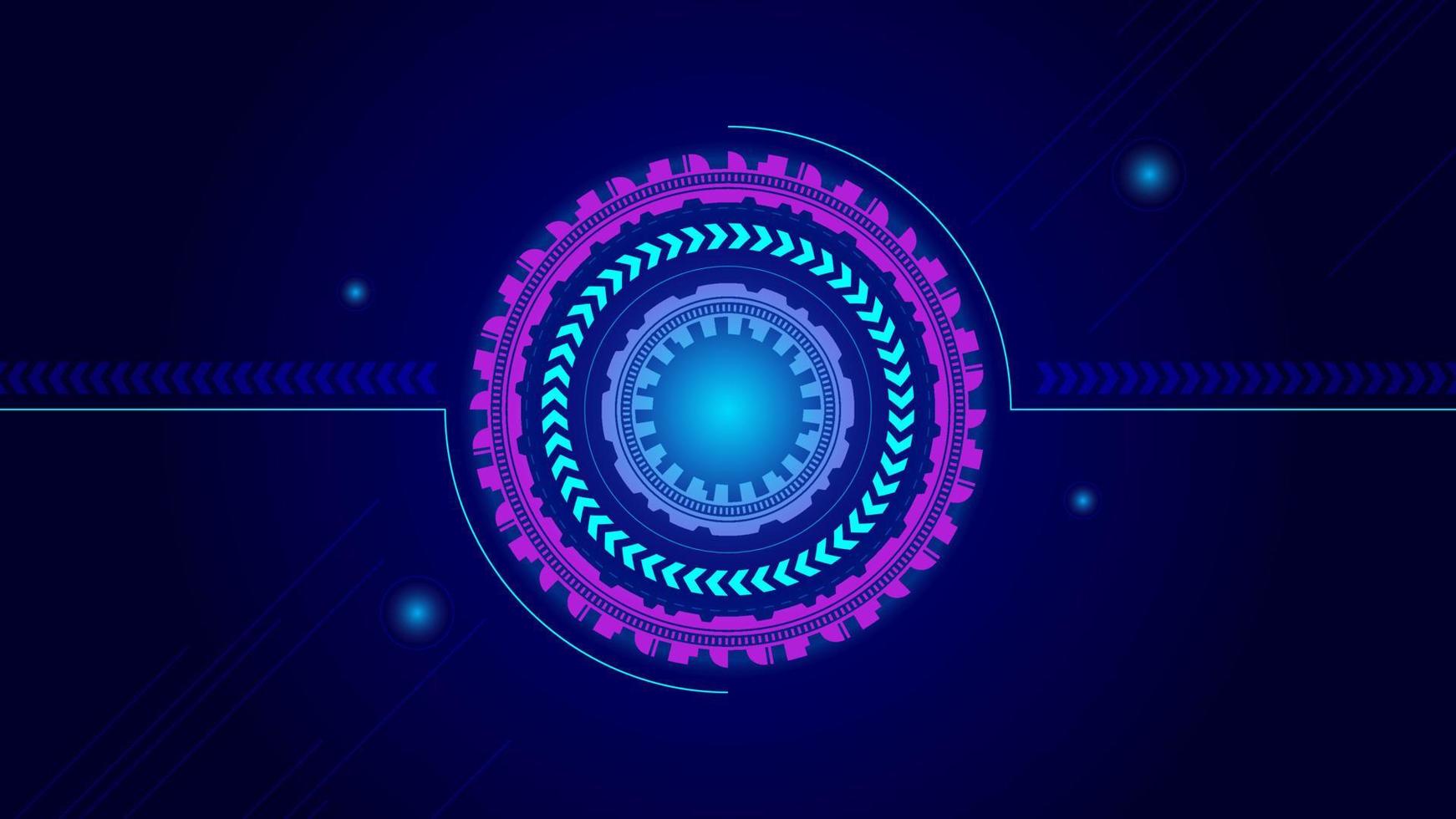 flat machine technology background vector