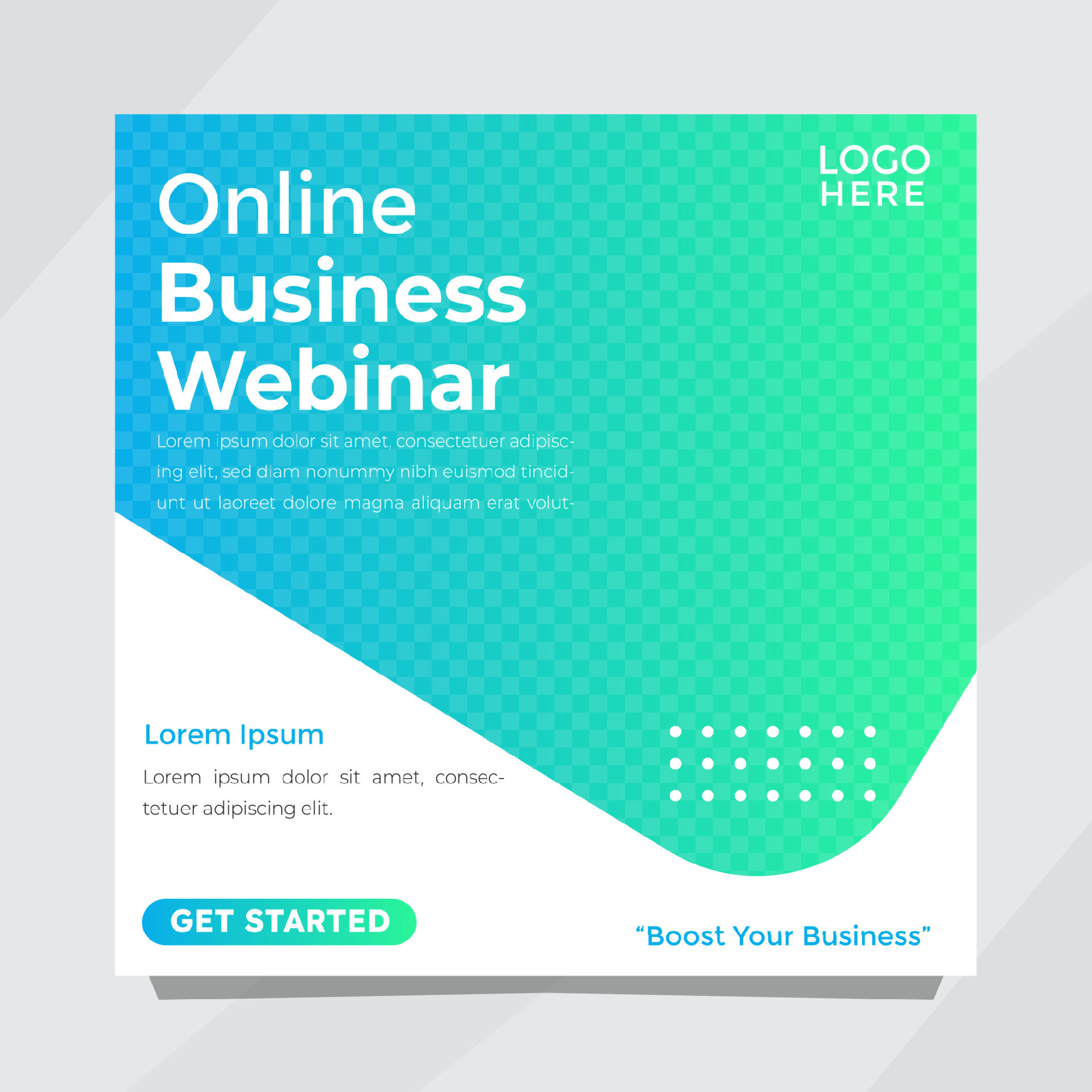 online business webinar template design 8445371 Vector Art at Vecteezy