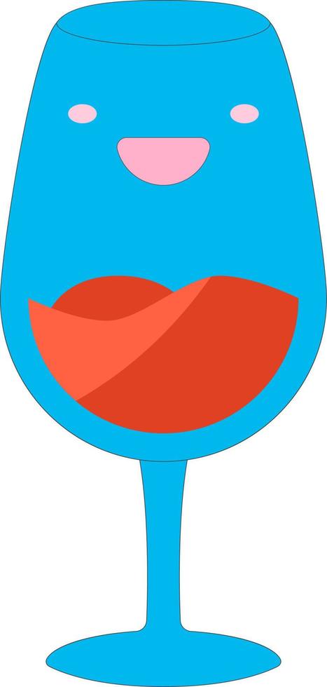Glasses with drinks and eyes. vector