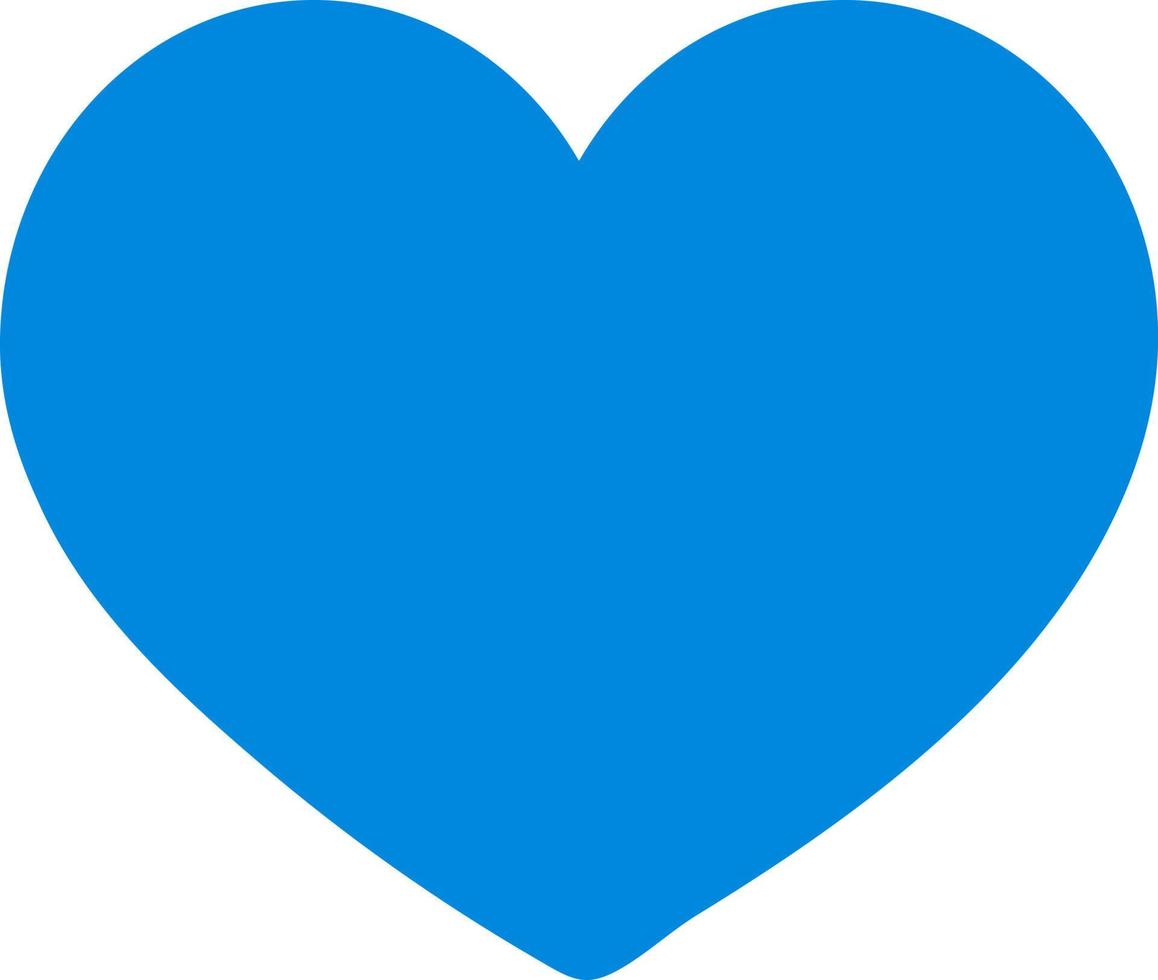 Blue heart, a sign of love. vector