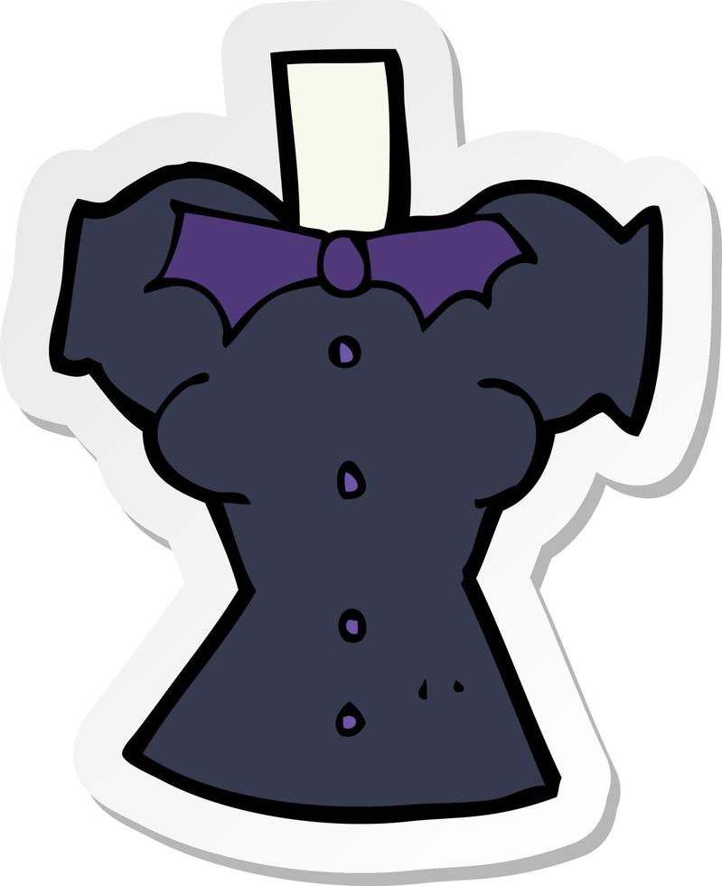 sticker of a cartoon vampire body vector