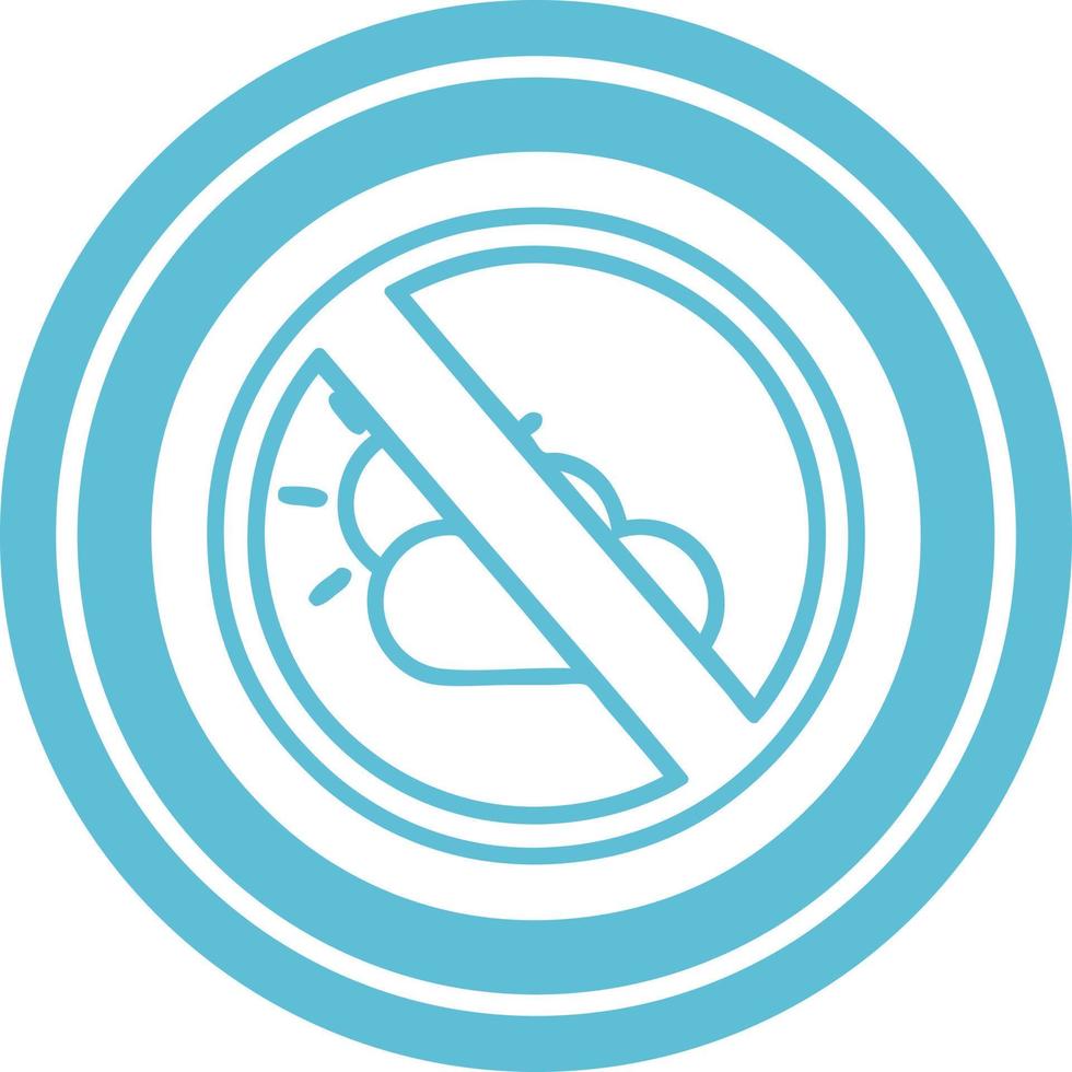 no weather circular icon vector