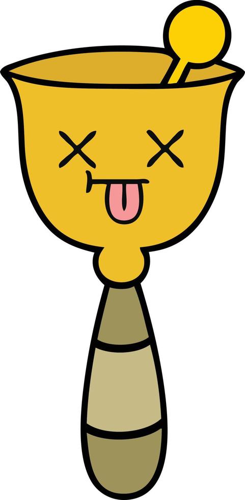 cute cartoon school bell vector