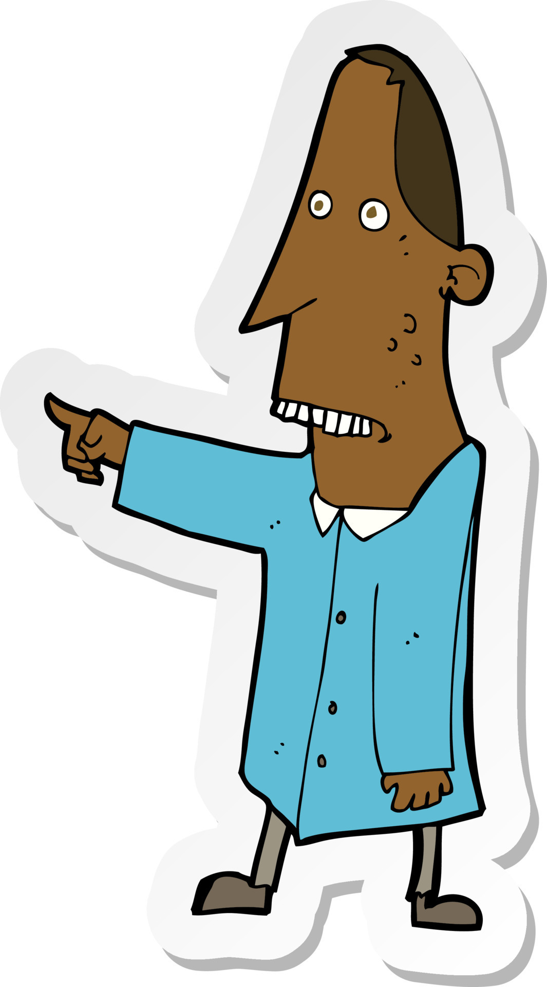 sticker of a cartoon ugly man pointing 8445670 Vector Art at Vecteezy sticker of a cartoon ugly man pointing 8445670 Vector Art at Vecteezy