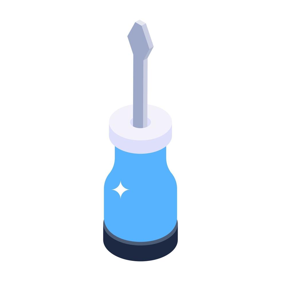 Trendy isometric icon of screwdriver vector