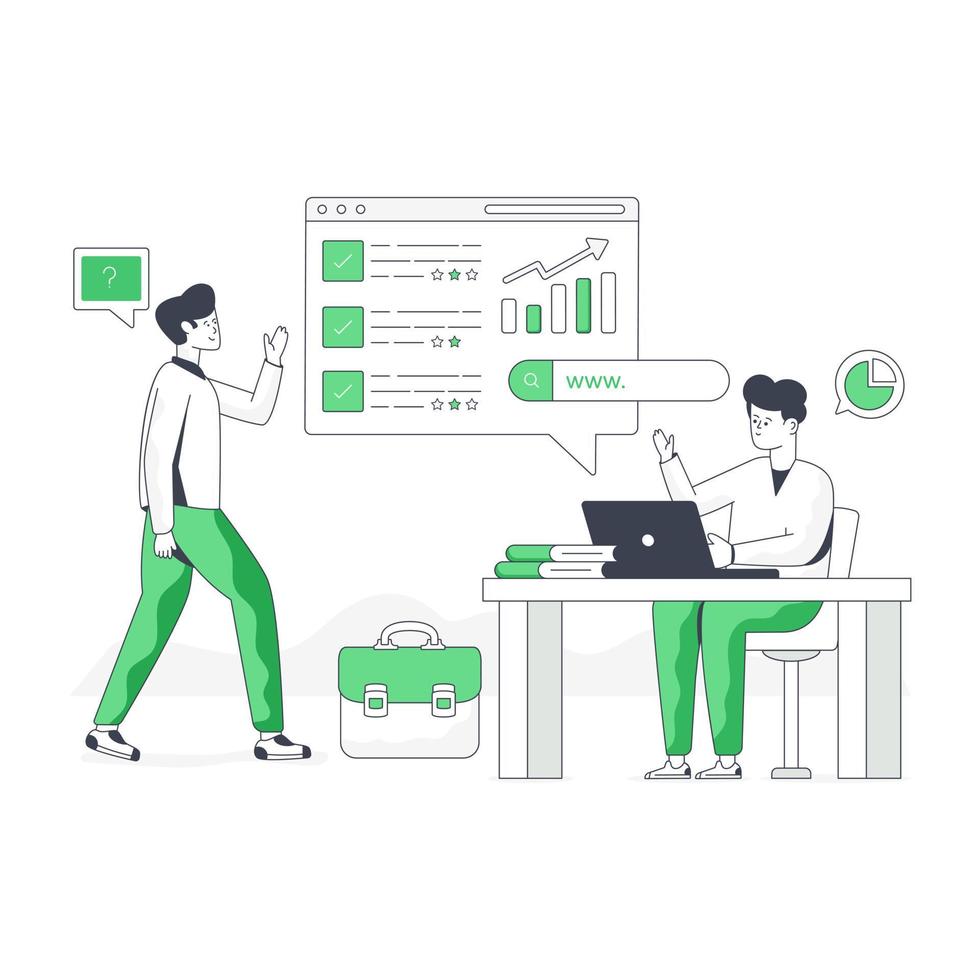 A premium flat illustration of SEO ranking vector