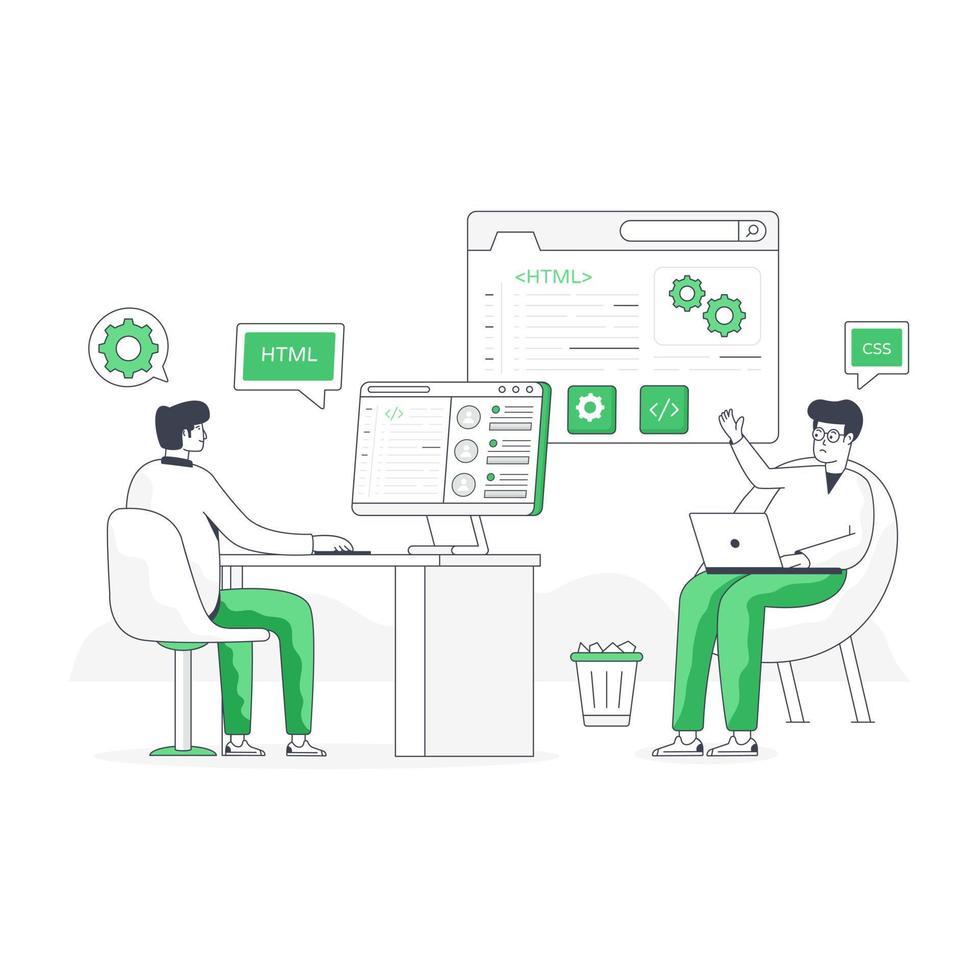 A customizable flat illustration of code optimization vector