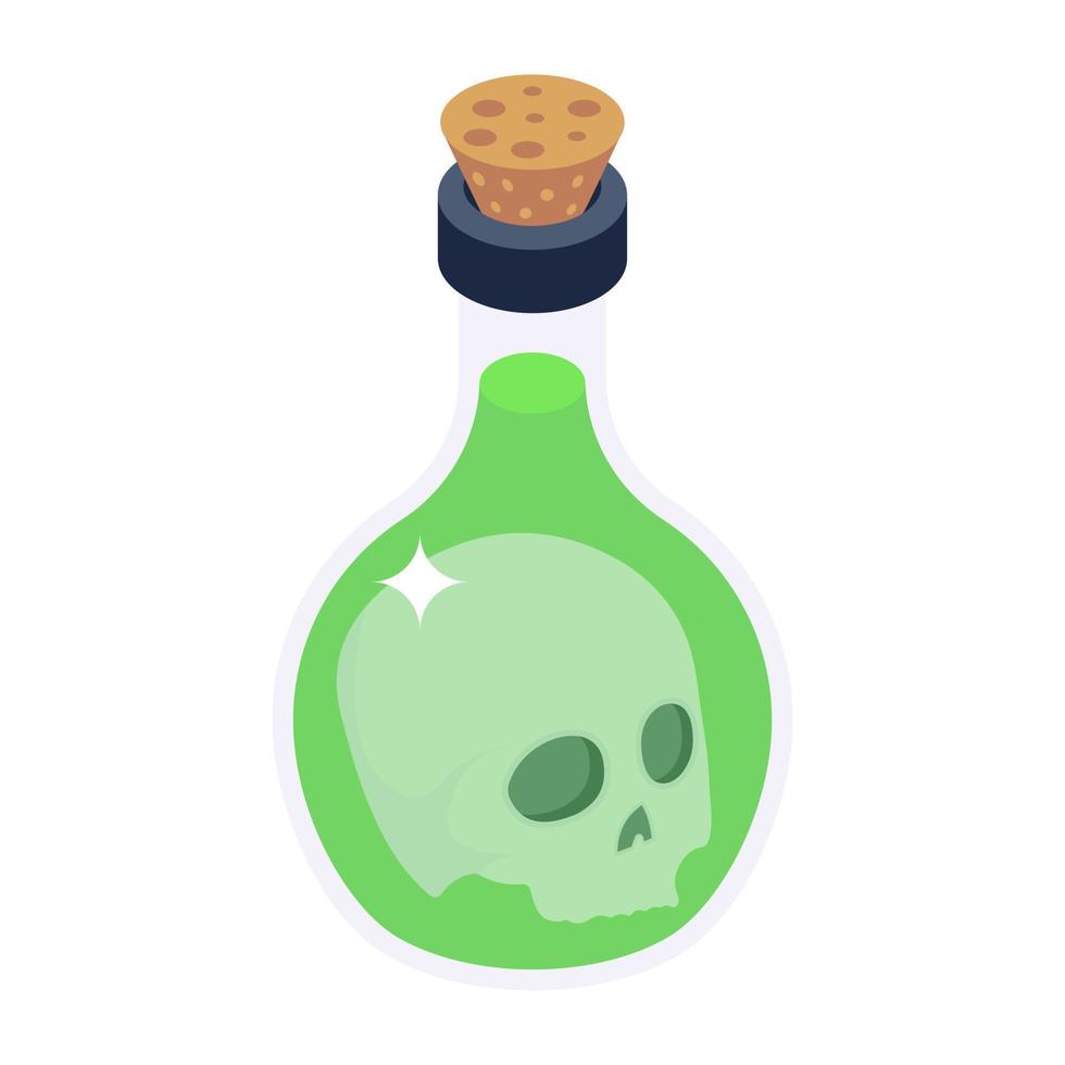 An icon of magic potion isometric vector