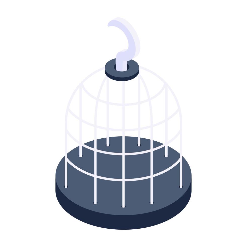 A fishing hook isometric icon download vector