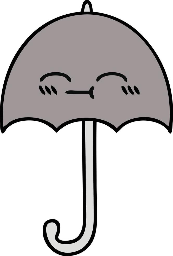 cute cartoon umbrella vector