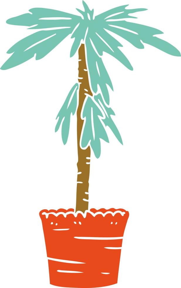 cartoon doodle of a house plant vector