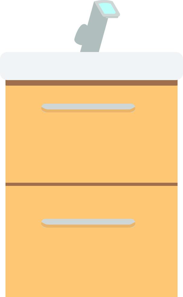 Fregadero con objeto de vector de color semiplano de grifo automatizado