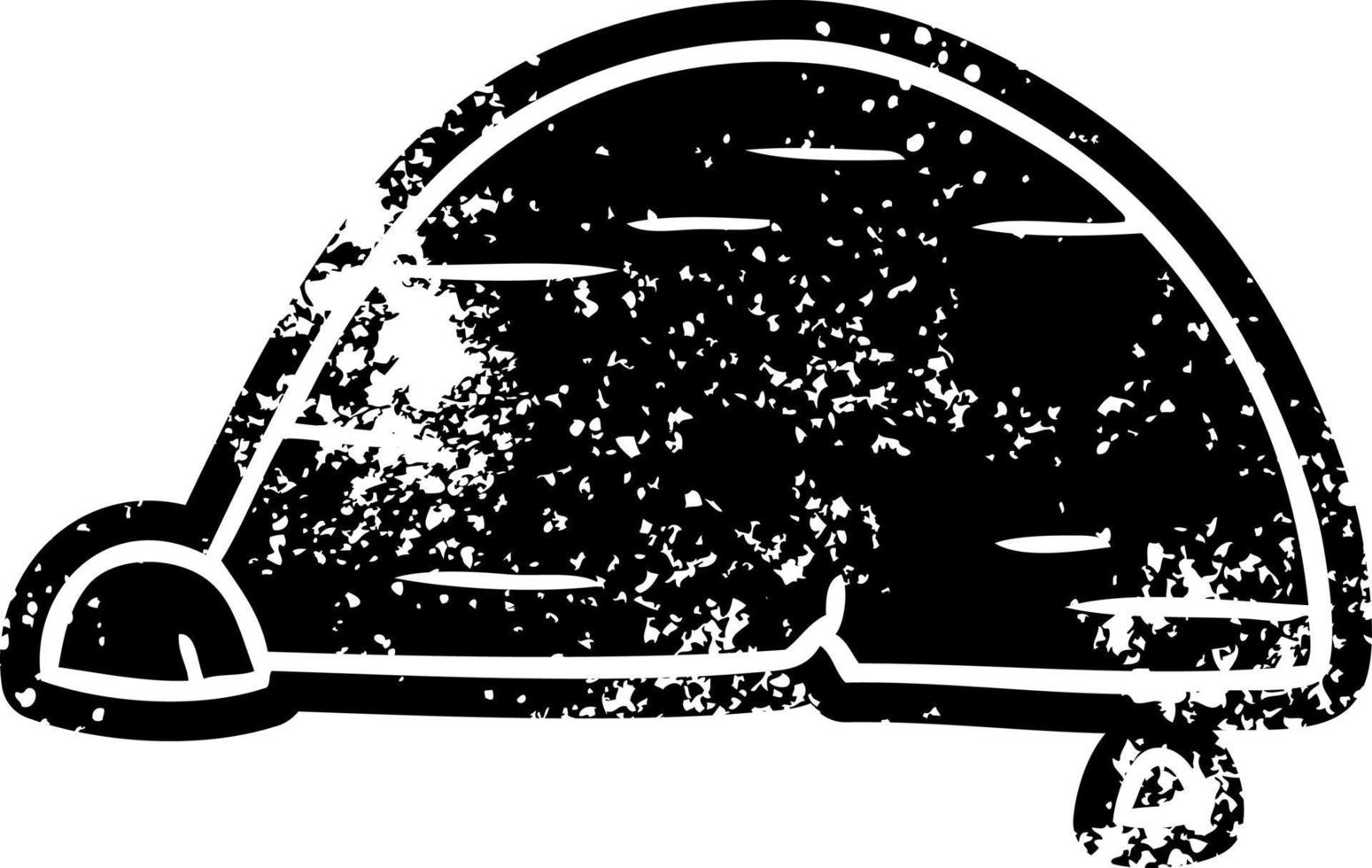 grunge icon drawing of grey stone boulder vector