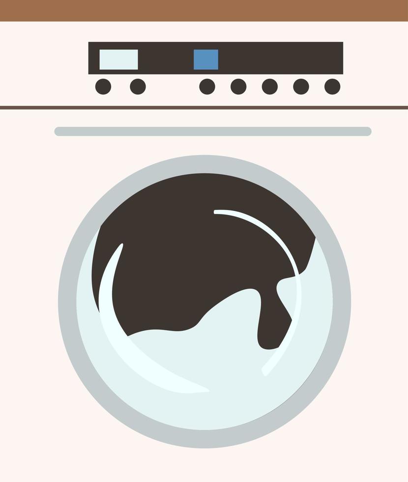 Washing machine semi flat color vector object
