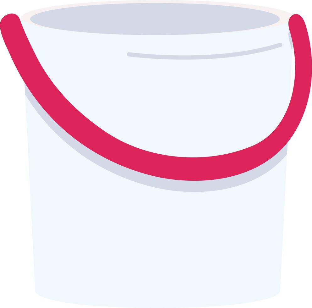 Bucket semi flat color vector object