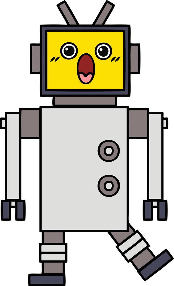 cute cartoon robot vector