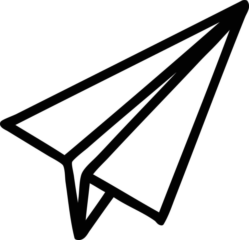 icono de avion de papel vector