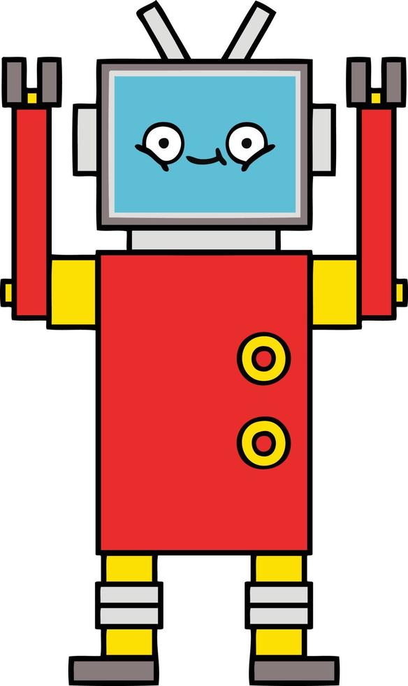 cute cartoon robot vector