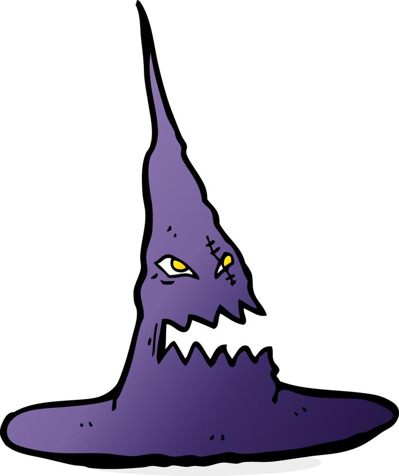 cartoon spooky witches hat vector