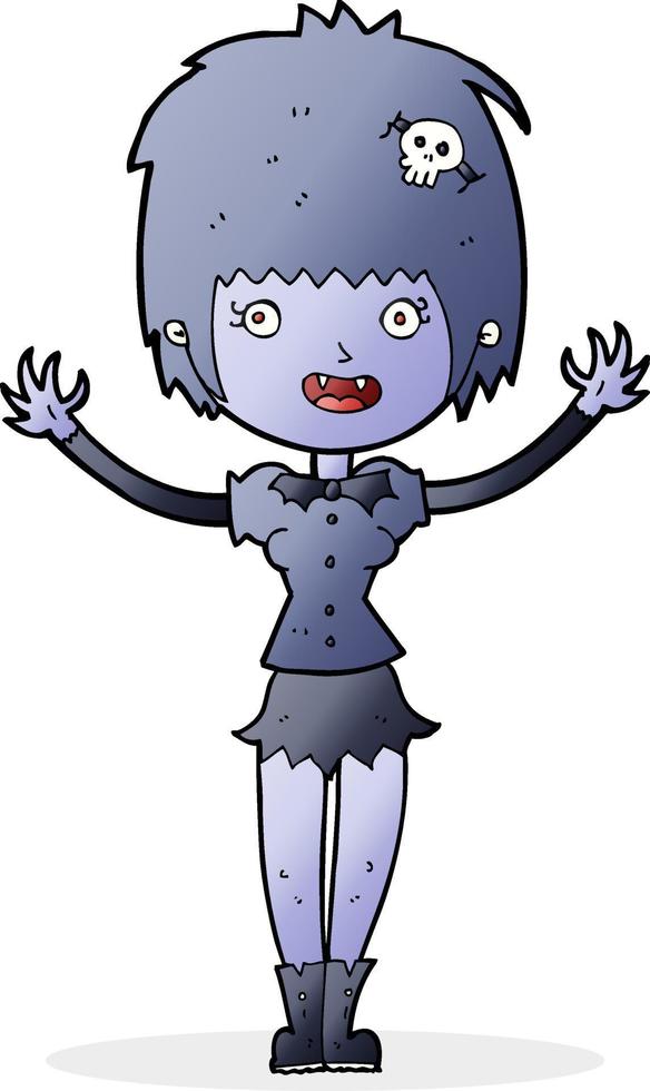 cartoon vampire girl vector